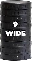 Vista 1 de 9 Wide Mouth Mason Jar Lids with Silicone Ring, Black Plastic Thickened Leak-proof Lids Fit Ball,Kerr and More, 3.38in/86mm(Black)