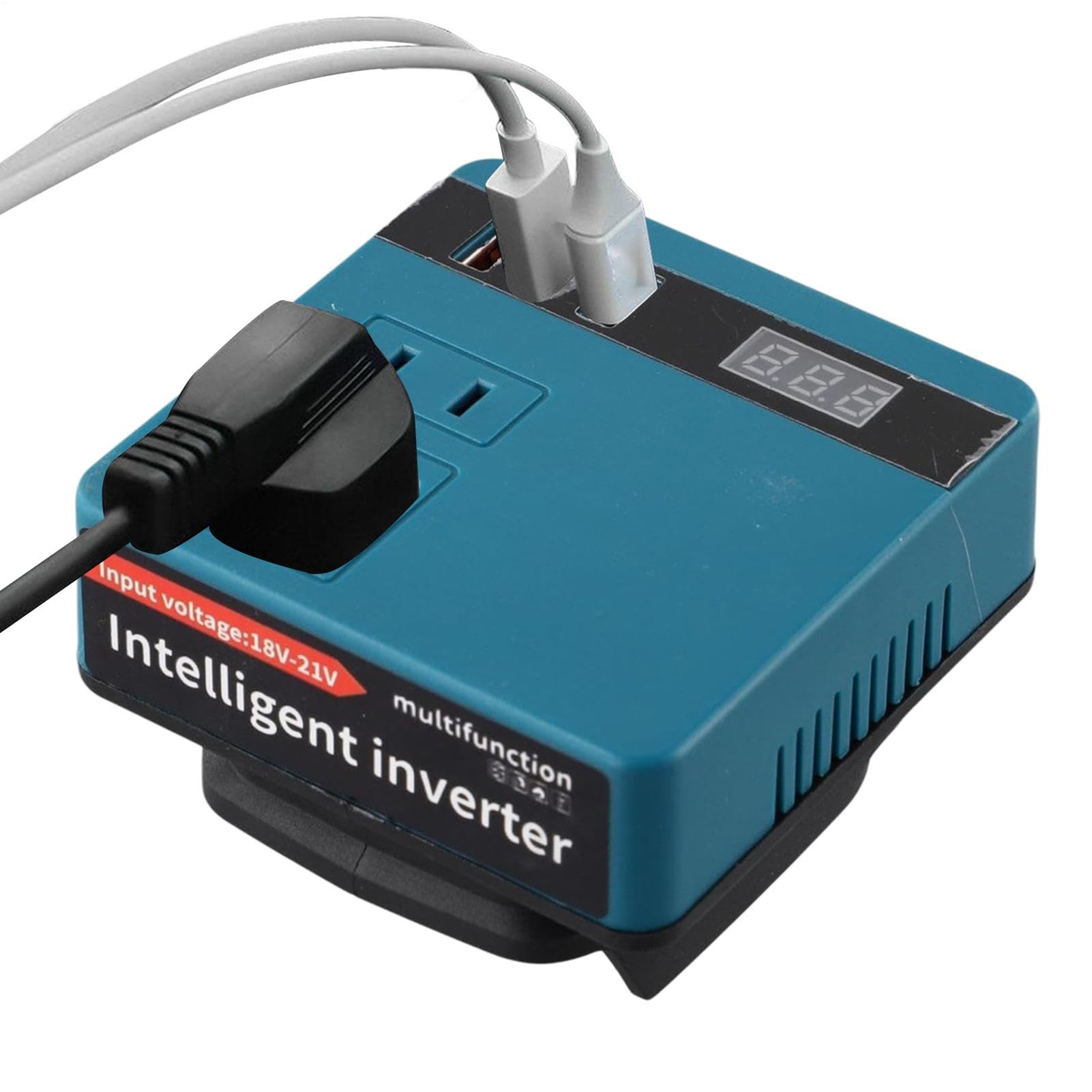 Centrale elettrica portatile, inverter a batteria | Trasformatore di batteria intelligente con visualizzazione della corrente | Presa alimentata a batteria per viaggi in campeggio all'aperto