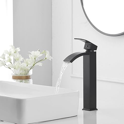 Miniatura 10 de Greenspring Grifo de baño de níquel cepillado, fregadero de un solo orificio, boquilla de cascada, lavabo, baño comercial, tocador, línea de