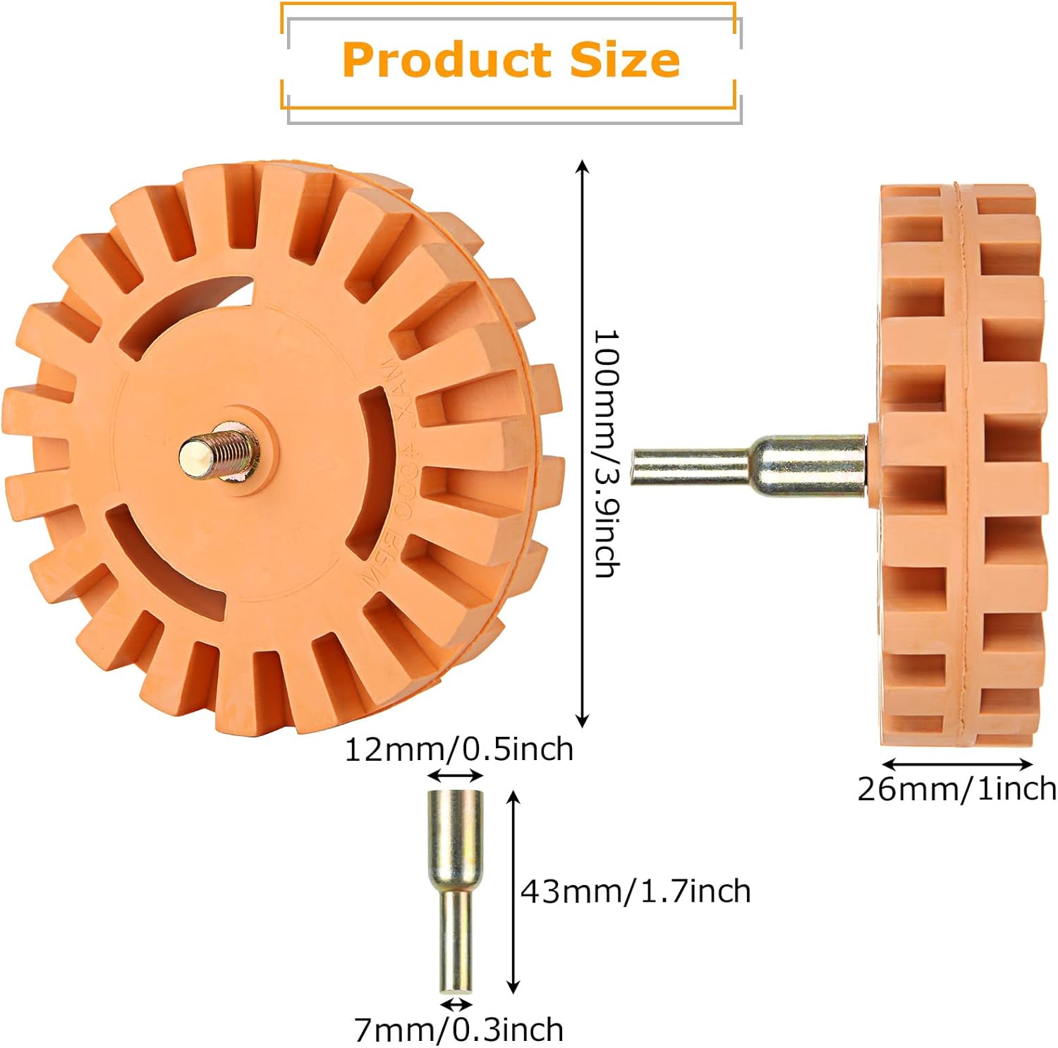 Buy ACXFOND 4Pcs Rubber Eraser Wheel 4 Inch Decal Remover Eraser Wheel