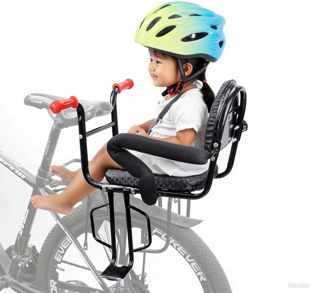 Rear Child Bike Seat, Kids Bicycle Back Seat ，Safe Rear Mount Child Carrier Fits All Bicycle Rear Frames, for 2-5 Years Old, 60lbs