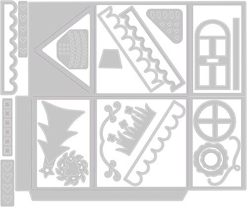 Miniatura 2 de Sizzix Juego de troqueles Thinlits de 21 piezas, caja de regalo de casa de temporada por Jennifer Ogborn  666024  Capítulo 4 2022 Oblea, gris