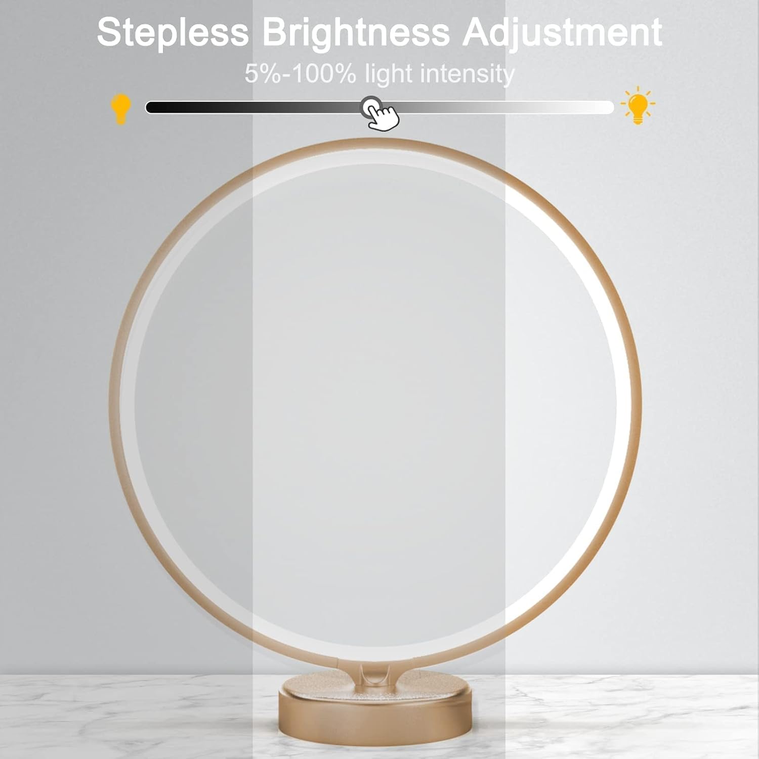 Light Therapy Lamp Doraubia UV-Free 10000 Lux Sun Lamp, Happy Mood Lamp with 3 Color Temperature, Adjustable Brightness Levels, Timer & Memory Function, Sunlight Lamp for Home/Office Use : Health & Household