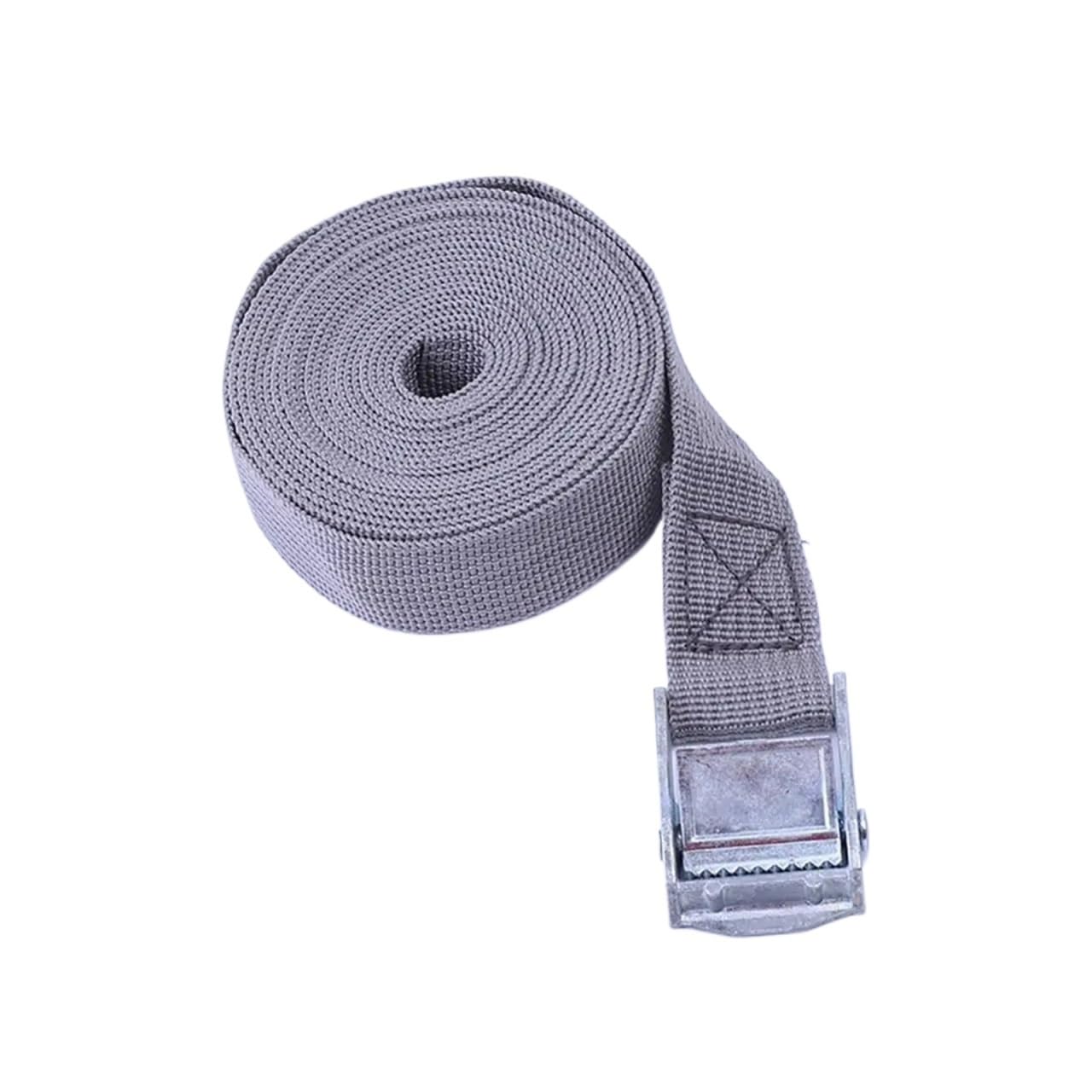 Paski do wiązania, 6M Lina napinająca do samochodu Pas mocujący Mocny pas zapadkowy Torba bagażowa Mocowanie ładunku z metalową klamrą Napinacz liny holowniczej(1pc gray)