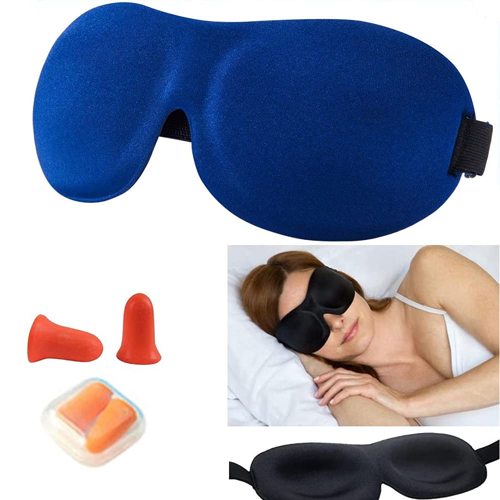 JERN 3D Premium Sleep Eye Mask with Ear Plugs by JERN Light Blocking