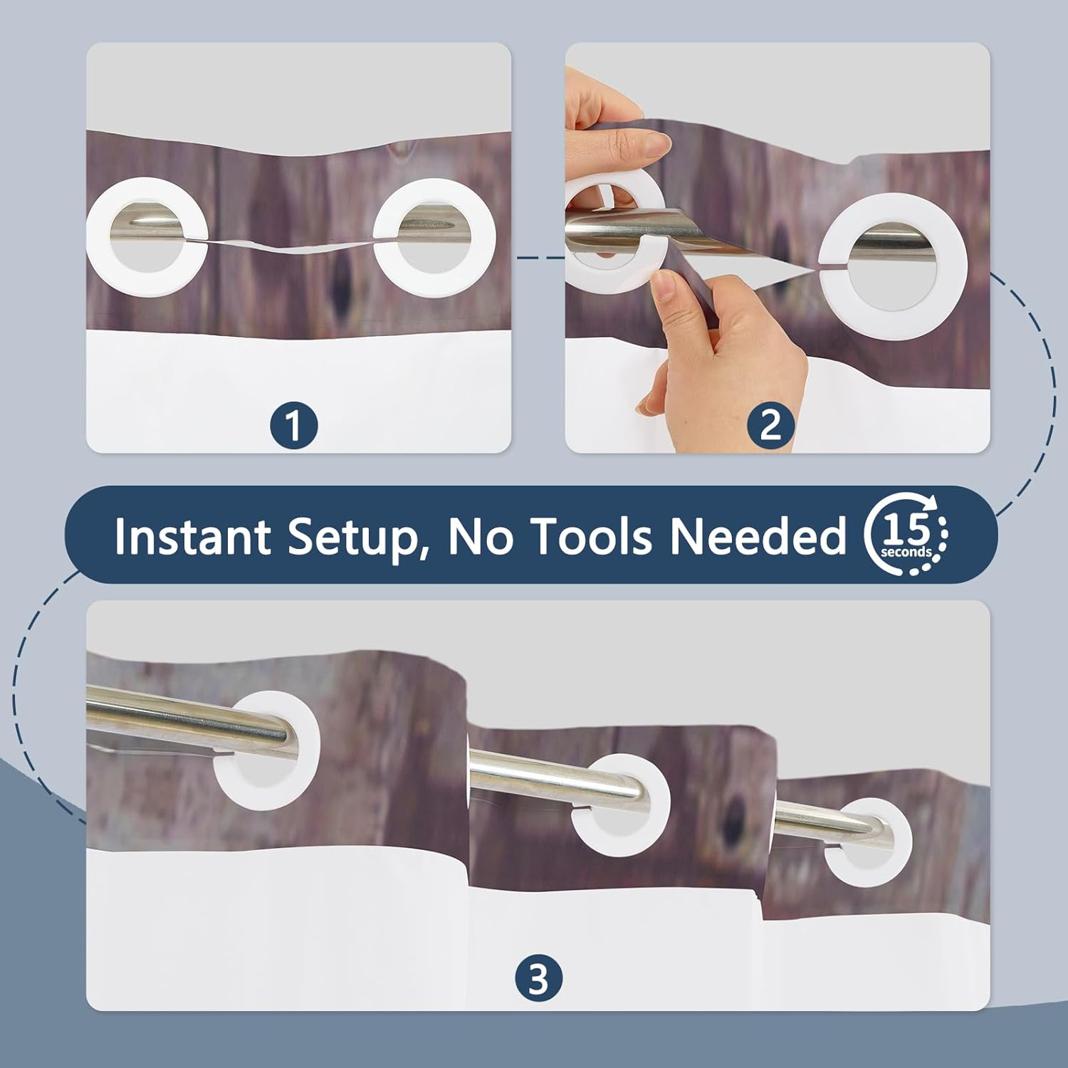 No Hook Shower Curtain with Snap in Liner Set, Cat Bathroom Party Design Shower Curtains for Bathroom Decor, Washable Fabric Shower Curtains with Sheer Top Window and Built-in Weighted Hem, 71x74 Inch