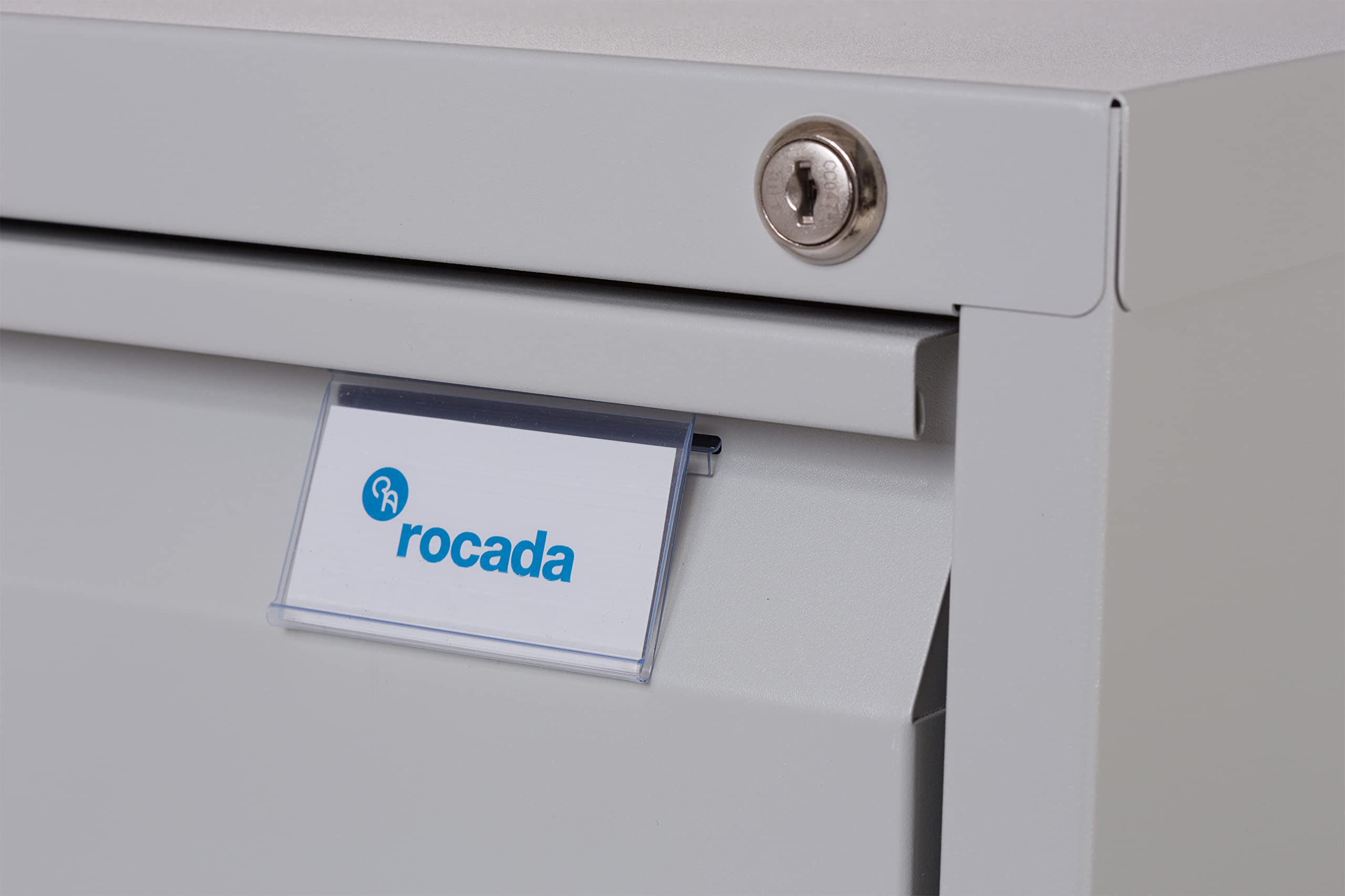 Rocada | Raccoglitore in metallo per cartelle sospese | armadio archivio mobili ufficio | 4 cassetti| Armadi con serratura | 47 x 62 x 132 cm - Grigio