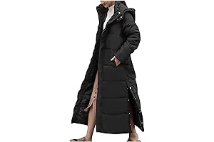 Women's Hooded Long Down Jacket: Stay Warm in Style