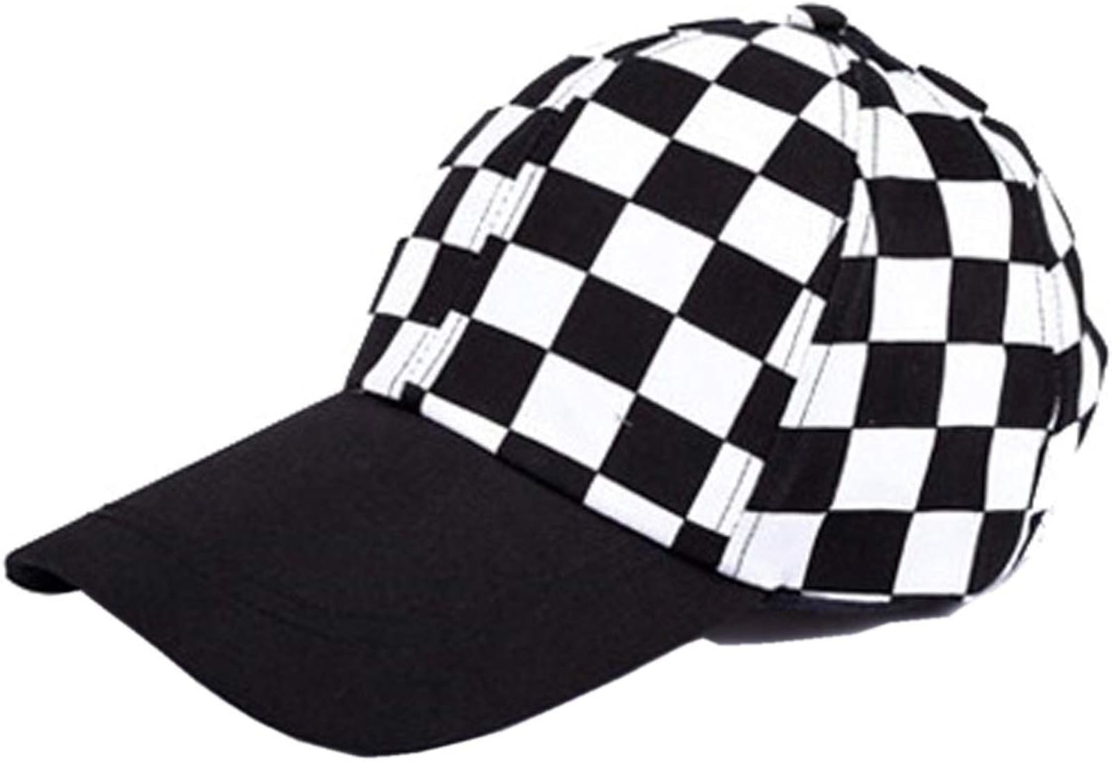 Buy Checkered Hat Checker Baseball Cap for Men Women (Black and