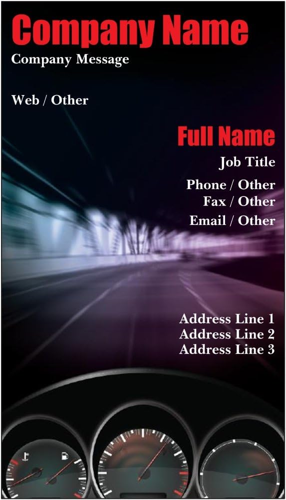 Vistaprint Black Car Dashboard Vertical Signature Business