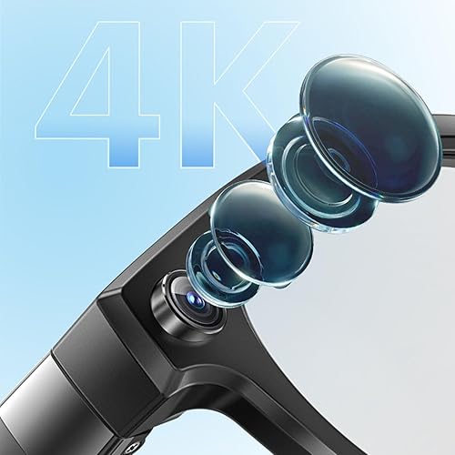 Miniatura 9 de PUSOKEI Smart Glasses with Camera, AI Translation Glass, 4K Video Recording Camera Glasses with Noise Canceling Mic, Touch Control, Open Ear Audio,