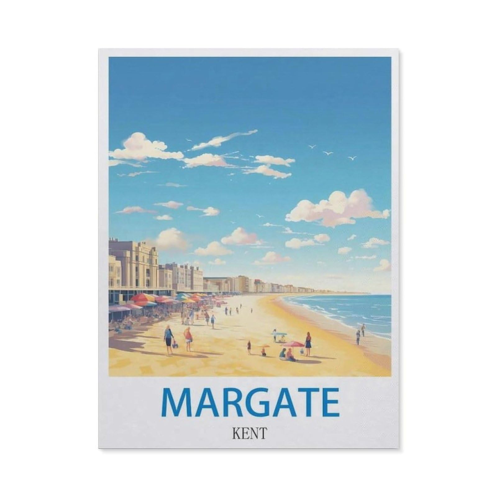 BEAYODKP Full Diamond 5D DIY Diamond Painting，Margate Kent（30x40cm）