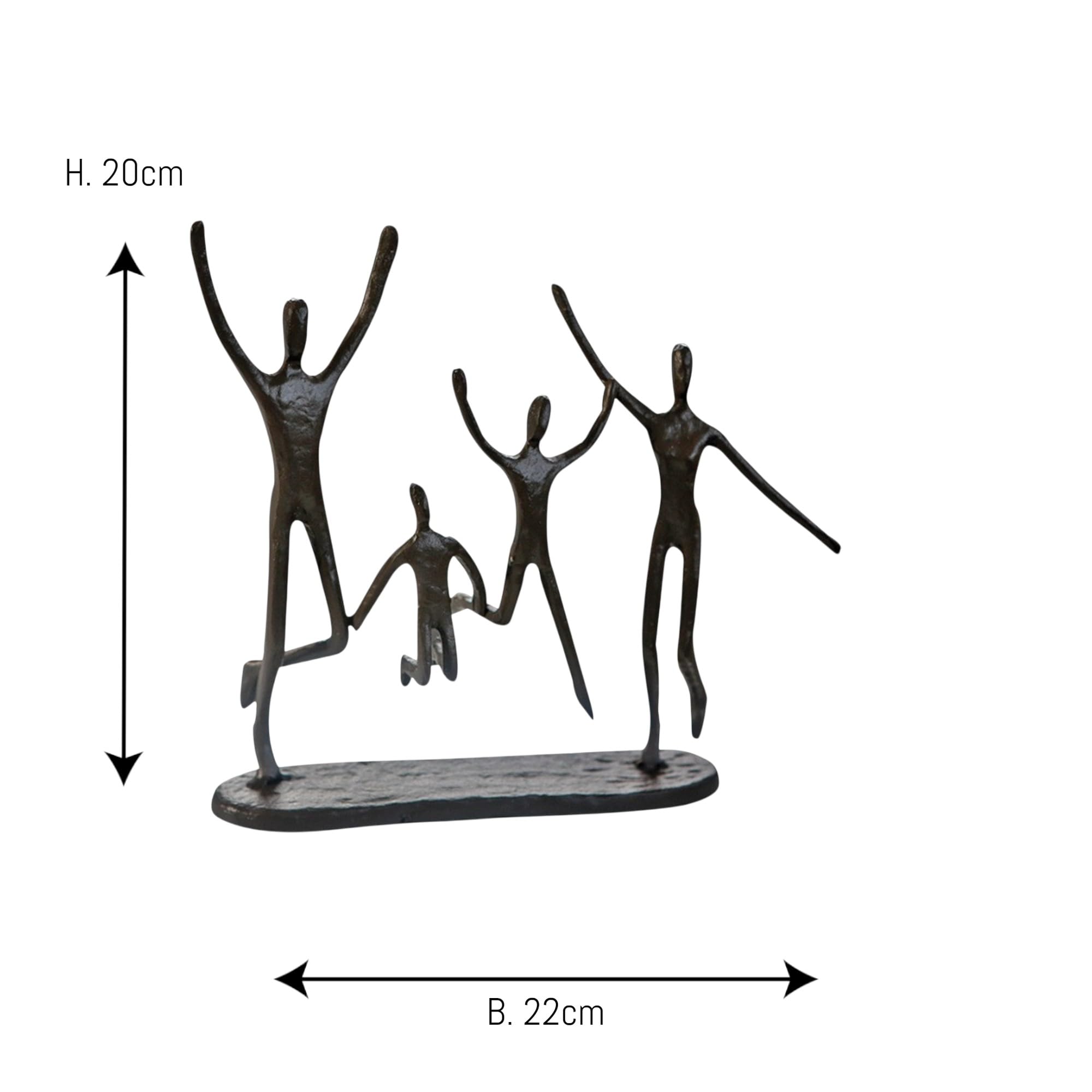Casablanca - designerska rzeźba - Jumping - żeliwo - oksydowane - wysokość 20 cm - szerokość 22 cm - rodzina - przyjaciele