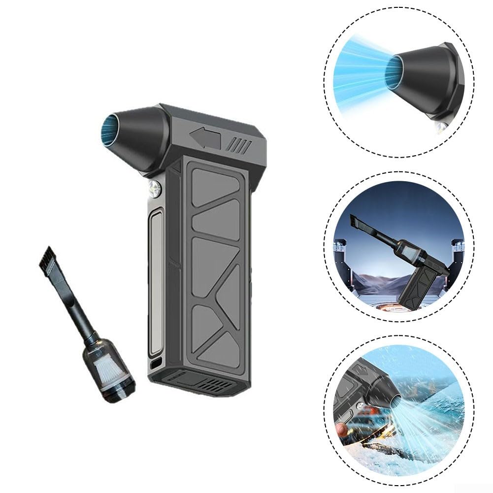 Sopladores de ventilador de turbina de 130000 rpm, portátil, de mano, de alta velocidad, sin escobillas, ventilador de turbina, velocidades ajustables, soplador de aire eléctrico, recargable