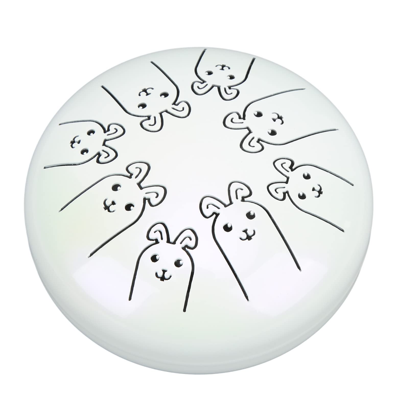 Tamburo per lingua in acciaio legato, serbatoio Chakra a 8 note, etereo, loto, con suono nitido, per amanti della musica, principianti, prestazioni, meditazione, relax, bianco,