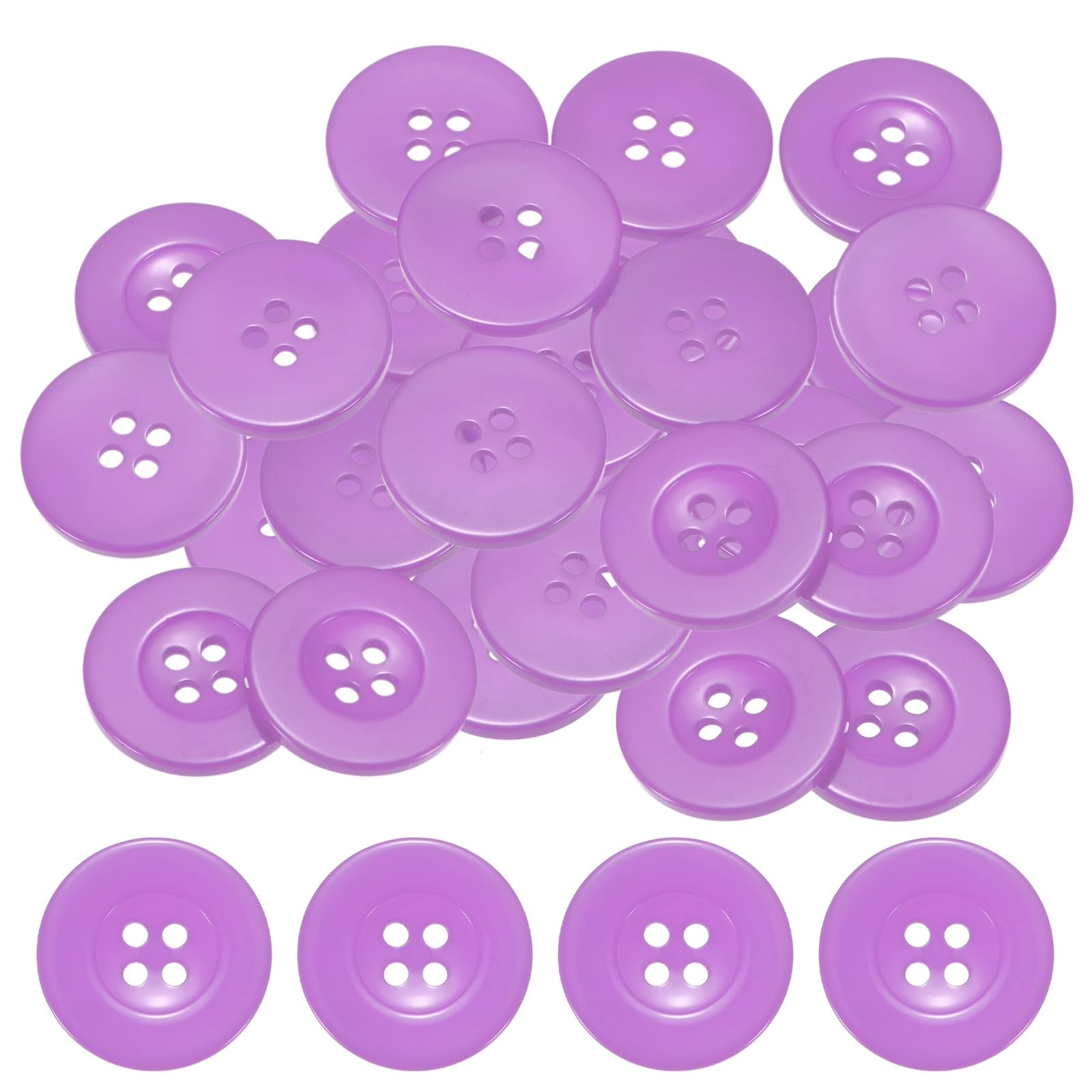TIXIPEM 50pcs Sewing Buttons 1 Inch/25mm 40L, Light Purple — image 1