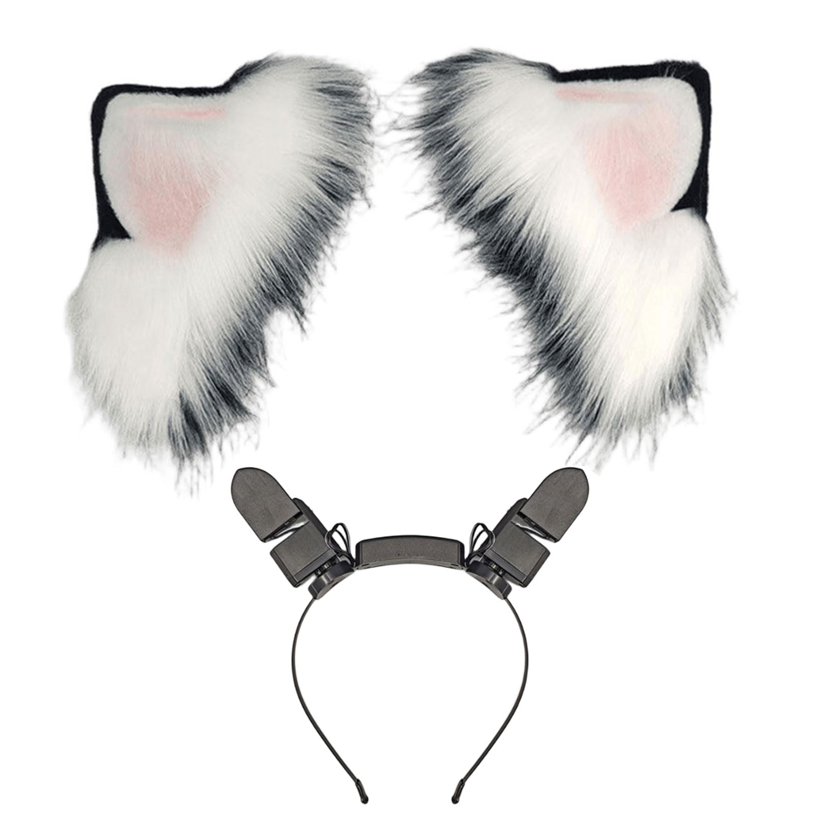 Fascia per capelli interattiva, con orecchie di gatto, regolabile, motorizzata, ricaricabile, per giochi di ruolo, leggera e animata