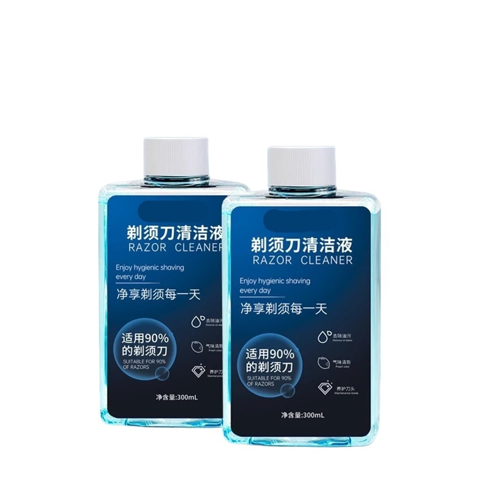 Compatible Con YUNCHi, Cartucho De Renovación Del Líquido De Limpieza De La Afeitadora, Limpieza De Gérmenes Del Cabezal De La Afeitadora, 300ML(Light Yellow)