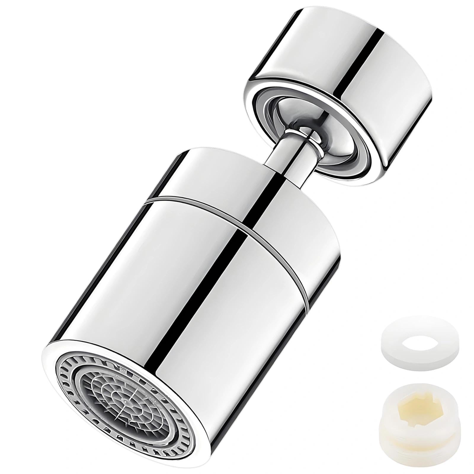 Kitchen and Basin Tap Spray Head, 360° Swivel Spout Kitchen Sink Tap, Big Angle Swivel Faucet Aerator, with Aerator Sprayer Accessories, for Sink Faucet Adapter