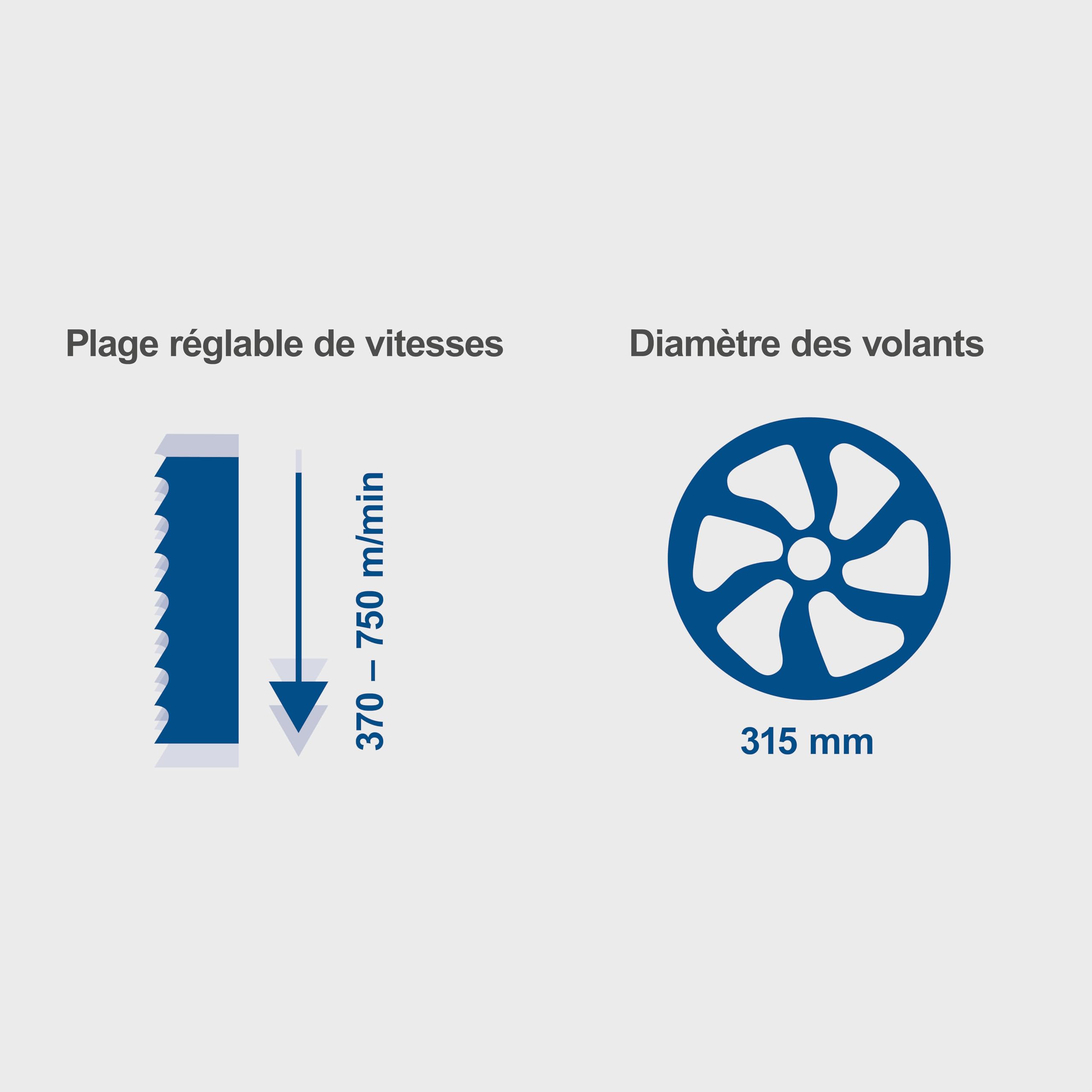 Scheppach Scie à ruban Basa 3 | 800W | 400V | Vitesse de coupe : 370-750m/min | Hauteur de coupe maxi : 205 mm | Largeur de passage : 306 mm | Table 45°| Gabarit de coupe transversale & support inclus
