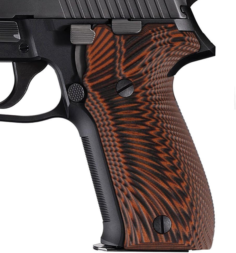 Cool Hand G10 Grips Replacement for Sig Sauer P226, Black Grips Screws Included, Sunburst Texture, Thickness 7/10", not for a Sig P229 Pistol, Tiger Stripe