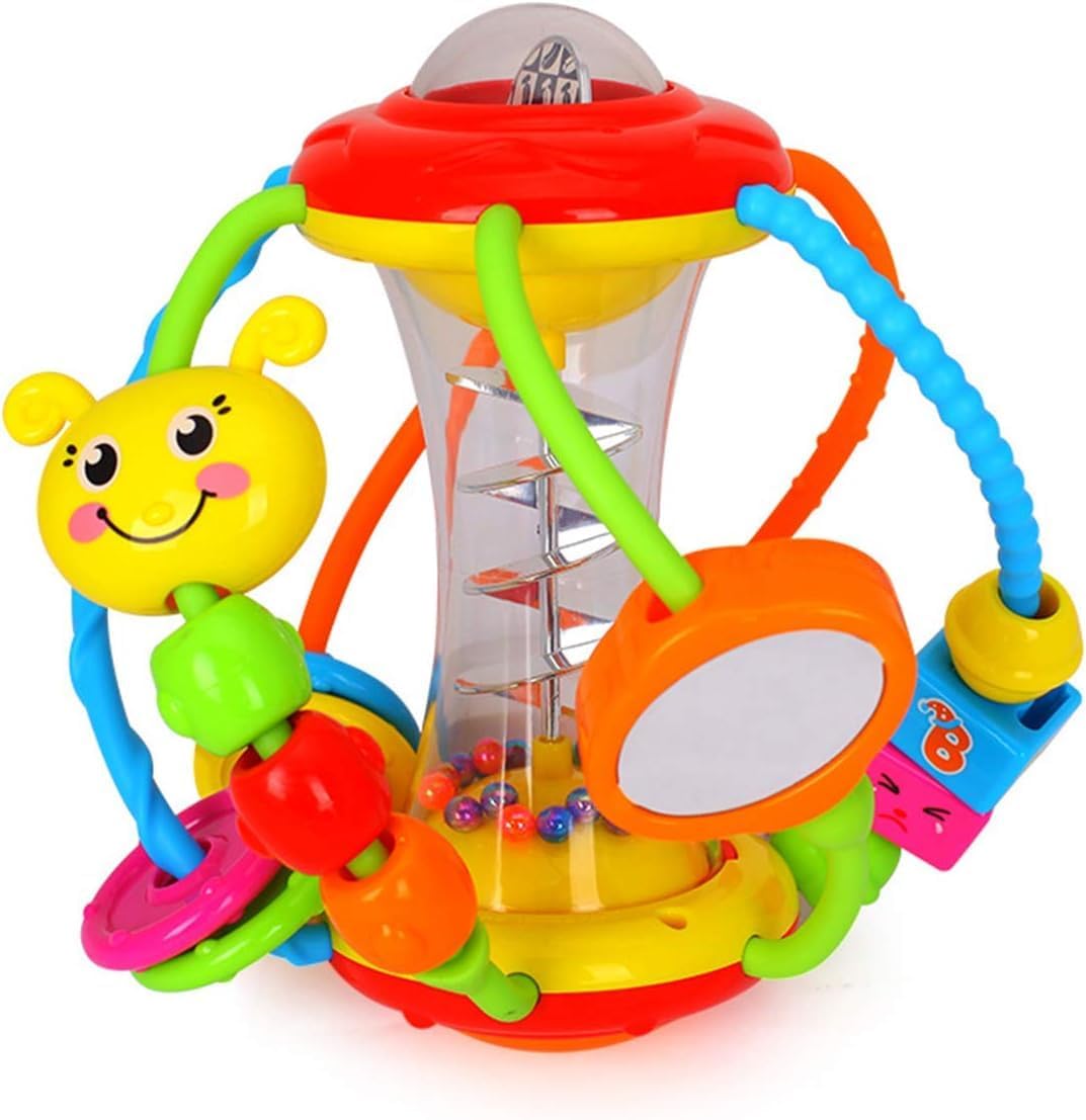 Baby Toys 3-6 Months Baby Rattle Toys Set Activity Ball, Baby Toys 6 Months Plus Shaker Grab Spin Early Education Learning Sensory Toy, Gift for 3 6 9 12 Months Newborn Babies Toddler Boys Girls
