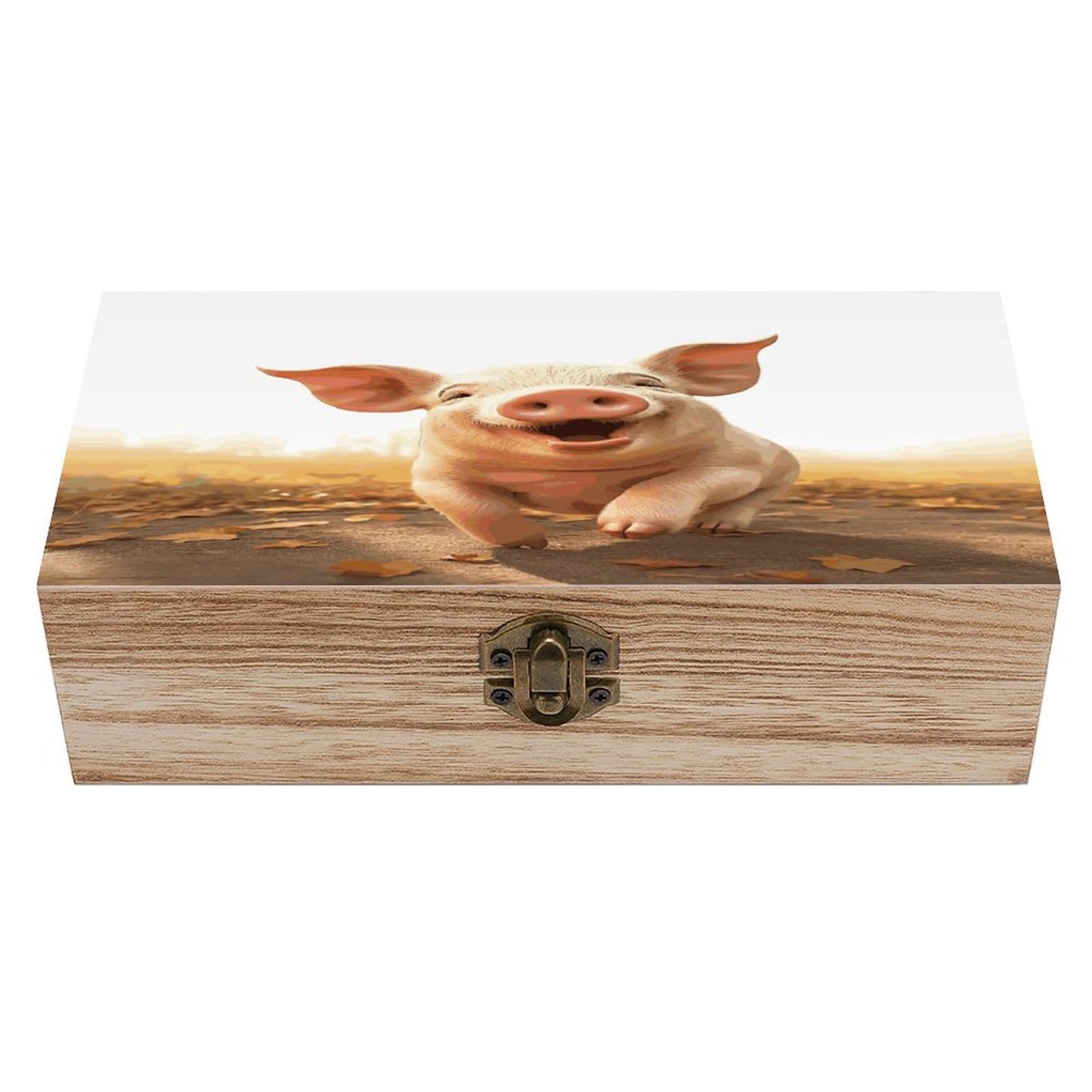 Adfgyerh Style Smiling (17) Bins Solid Wood，Jewelry Box Retro And Exquisite，Storage Box Used For Storing Photos, Souvenirs, Letters, Gifts, And Jewelry.