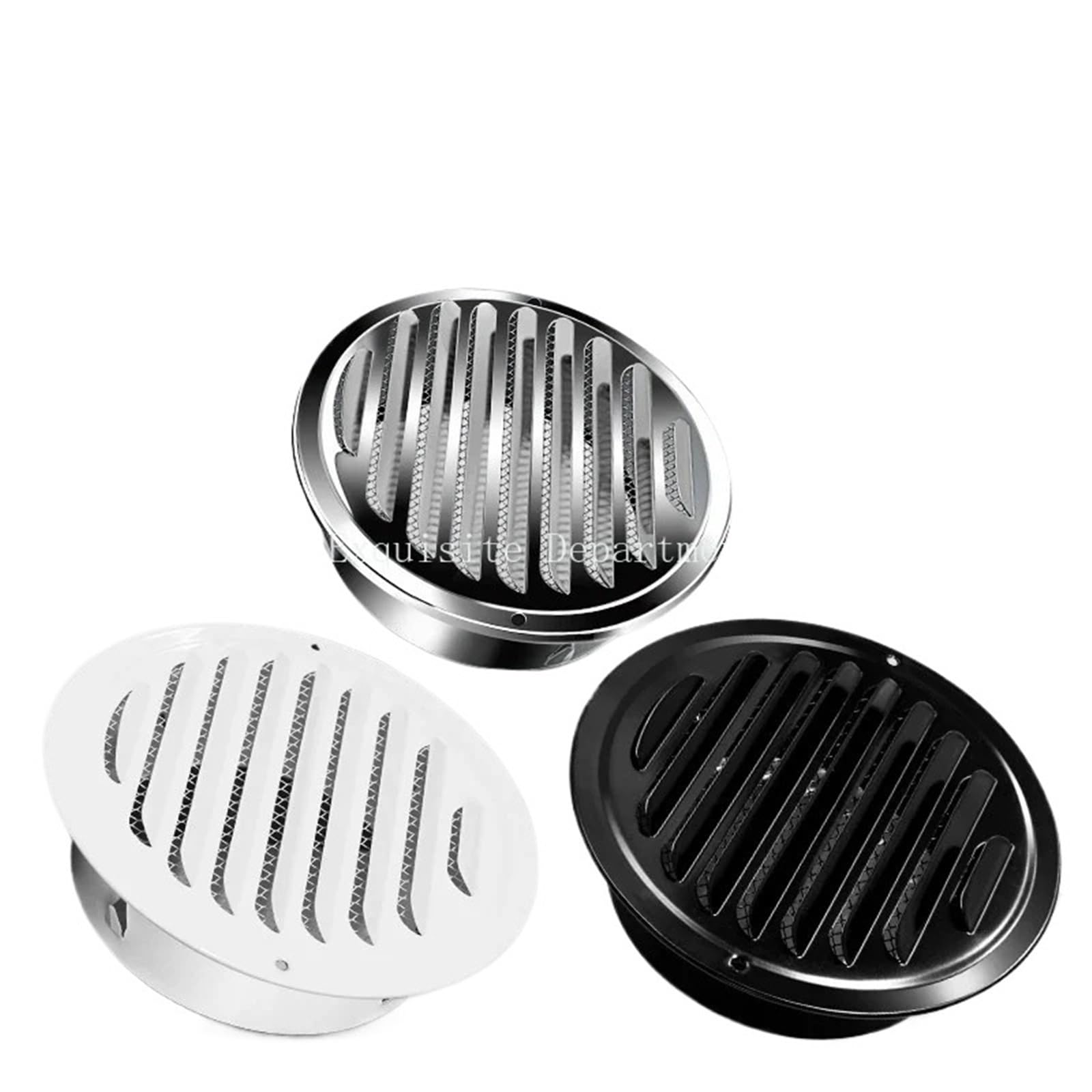 Ventilation Grilles 1pcs Stainless Steel Vent Grille Range Hood Exterior Wall Ventilation Grill(120mm-Bright)