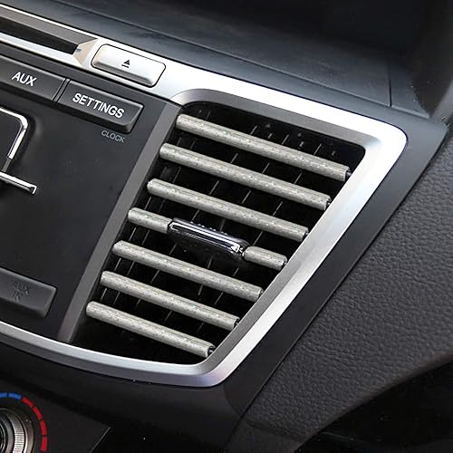 Miniatura 6 de 20 tiras de decoración de aire acondicionado para automóvil, salida de ventilación automática, tiras de moldura cromadas para bricolaje, línea de