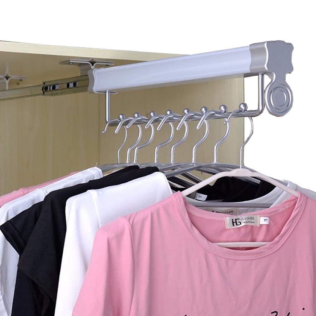 Tringle de garde-robe coulissante extensible et rail de penderie ajustable en métal pour cintre