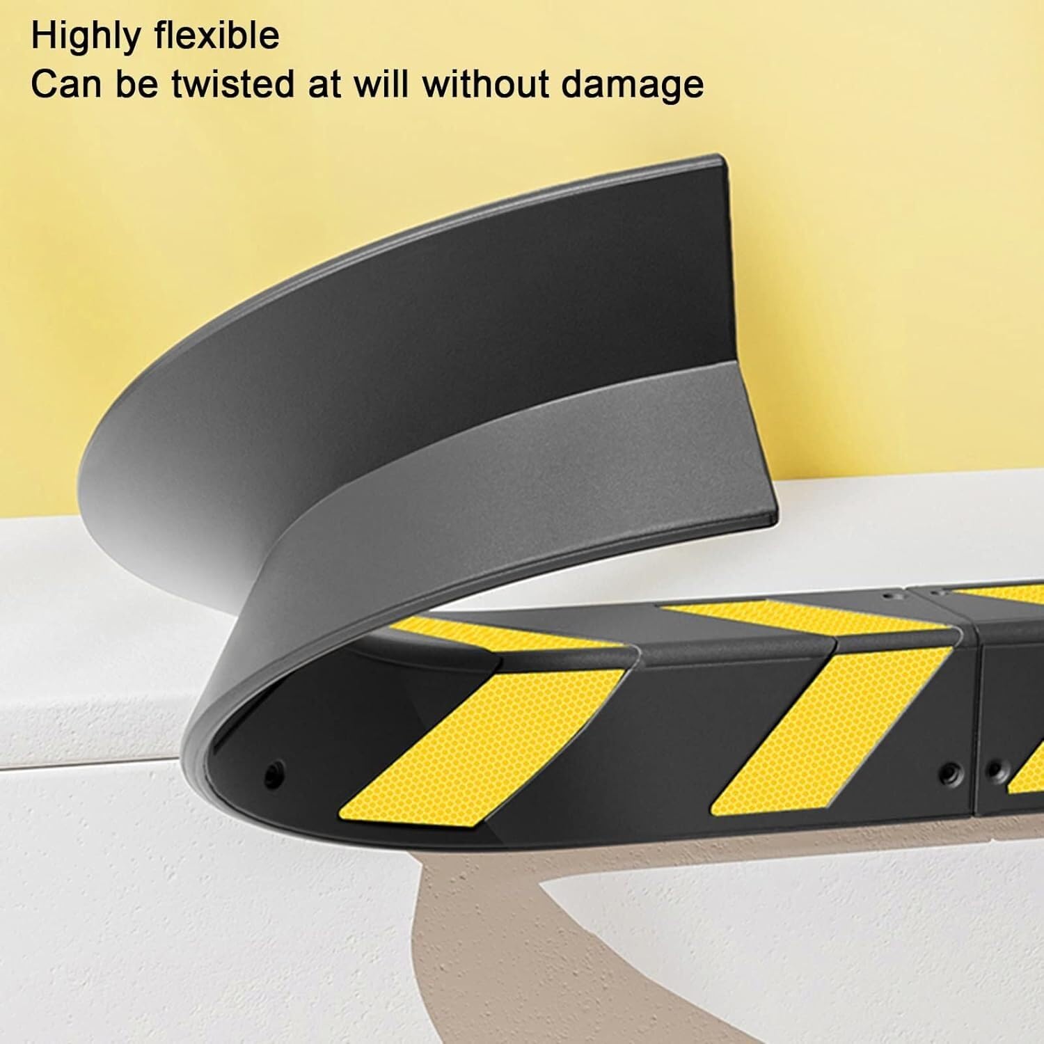 Cantoneras de Seguridad para mesas, Yellow Reflective Rubber Bumper Guard For Parking 1-15 Pcs 80-120cm(1pcs-100cm)