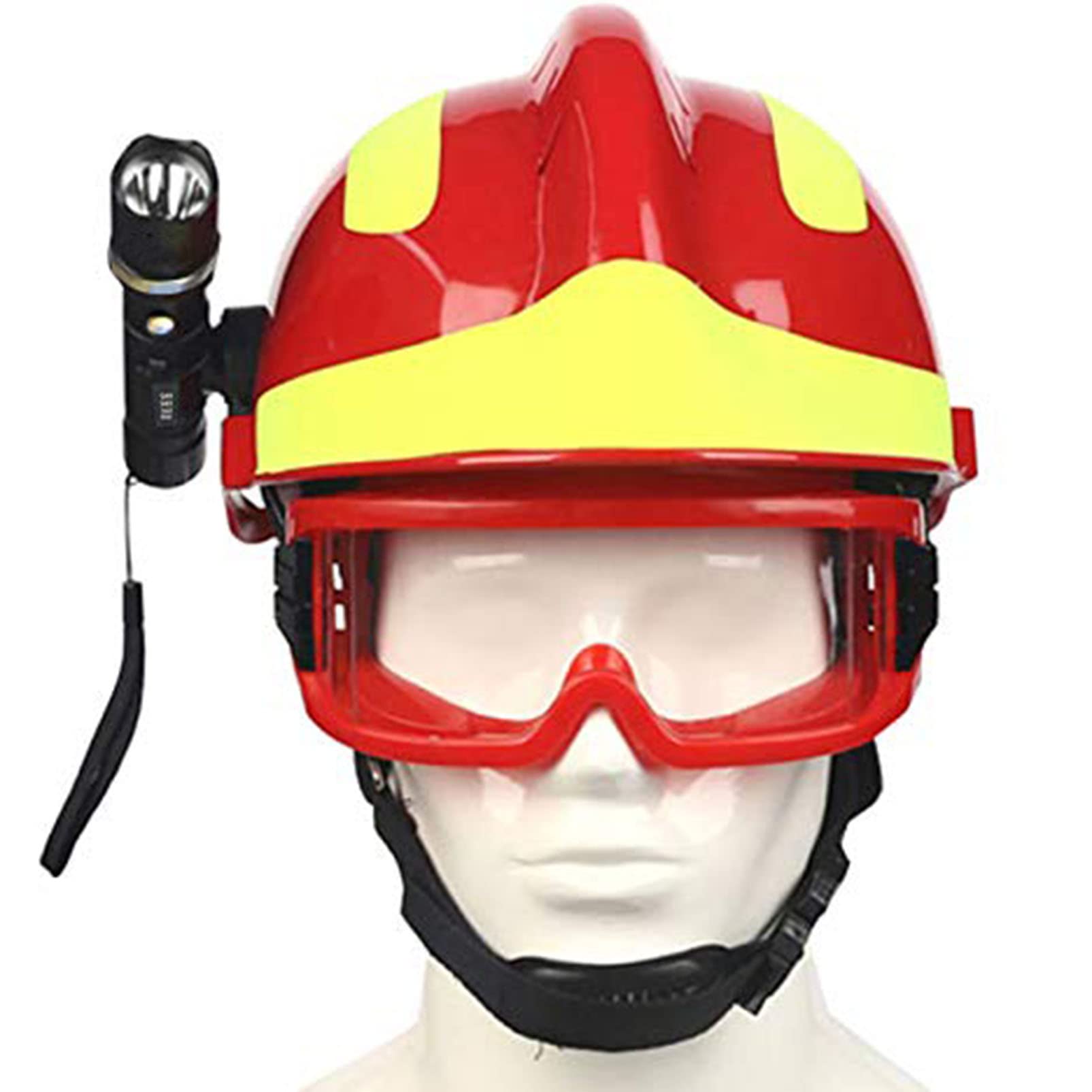 Hełm ochronny Kask roboczy, narzędzie awaryjne Lekki hełm roboczy z latarką czołową i goglami, ochronny hełm ochronny z otworami wentylacyjnymi i regulowaną opaską na głowę