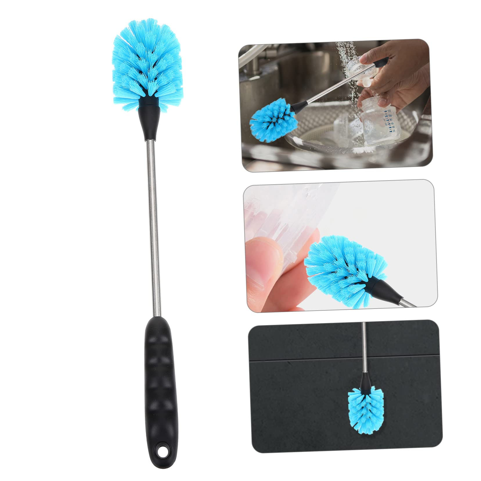 ibasenice 4pezzi Spazzola Per La Pulizia Di Bottiglie e Tazze Spazzola Lunga Per Lavaggio Perfetta Per Bottiglie e Biberon Design Ergonomico e Resistente Utensile Essenziale Per La Cucina