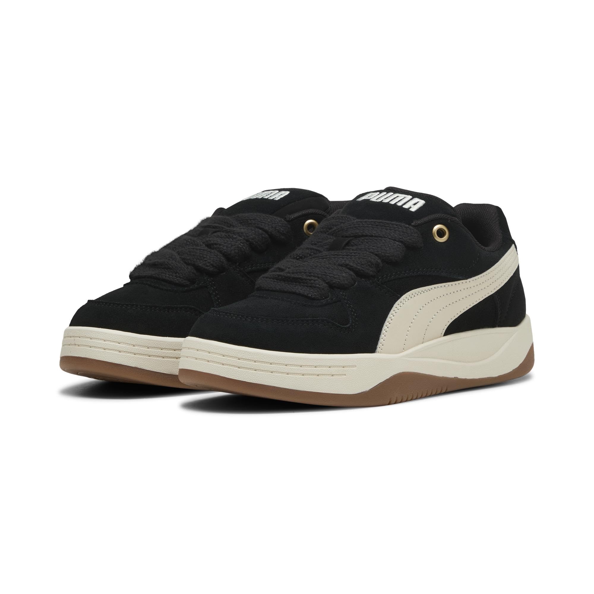 Puma Park Luna Suede Trainers Women's Black/Ecru Size 39