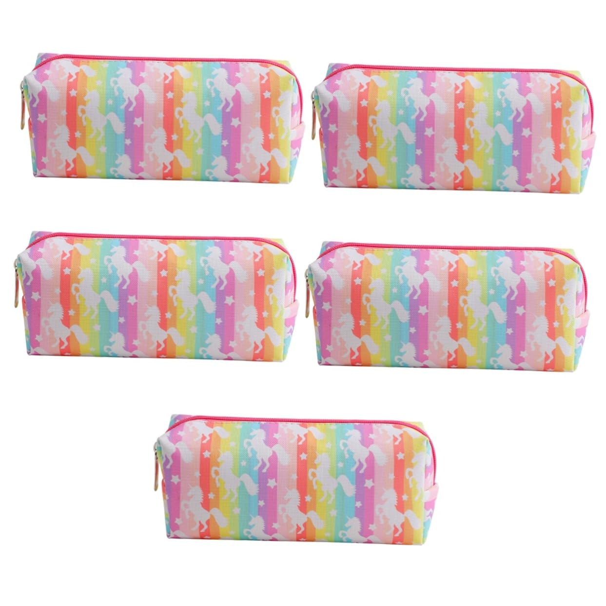 SEWACC 5pièces Trousse à Crayons Licorne Capacité pour De Rangement avec Motif Cartoon pour Fournitures Scolaires Et Activités Artistiques