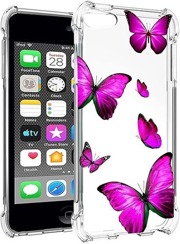Miniatura 4 de Funda para iPod Touch 7, iPod Touch 6, iPod Touch 5, funda transparente para niñas y mujeres, TPU suave a prueba de golpes, funda protectora