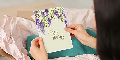 Miniatura 6 de Tarjeta de felicitación desplegable de cumpleaños Designer Pop!  Árbol de glicinia 3D para amigos, familia y personas especiales (1 tarjeta con