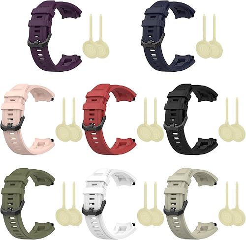 Miniatura 7 de hengkang Compatible con Amazfit T-Rex 2 bandas para mujeres y hombres, correas de reloj de repuesto ajustables de silicona deportiva correas