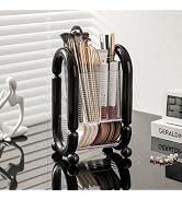Clear Makeup Brush Holder,Cosmetics Make up Brush Organizer Storage for Vanity,Divided Brush Hold...