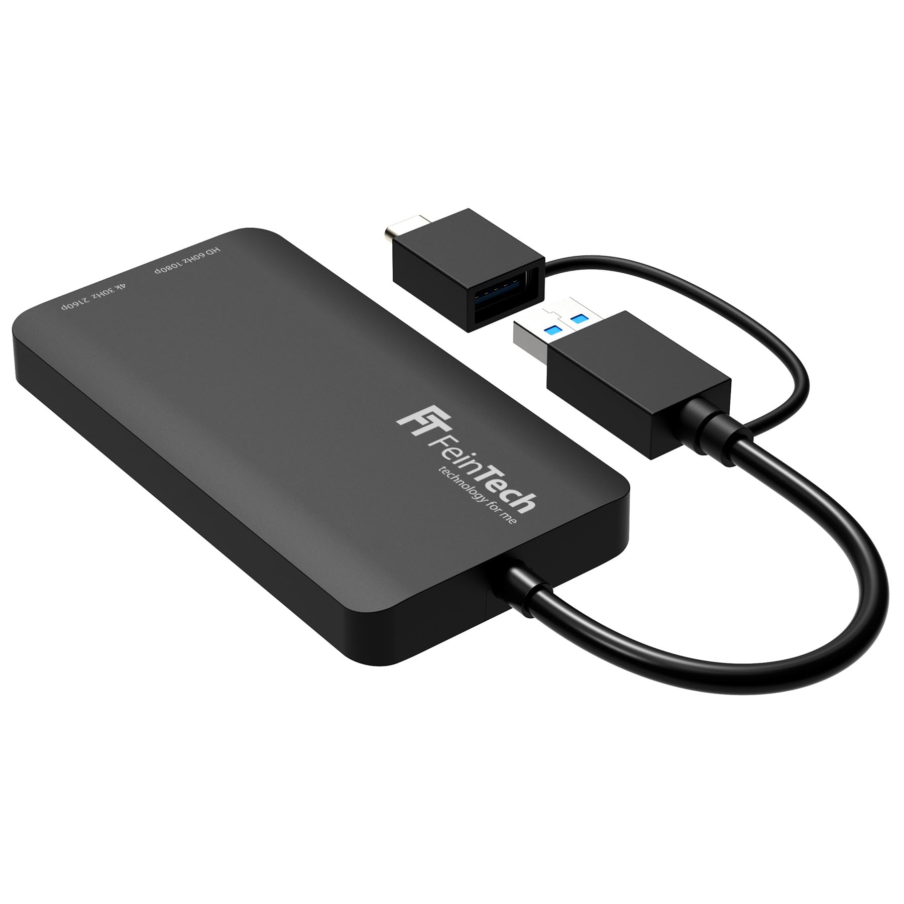 FeinTech CX200 USB Dual HDMI Adapter Splitter 2 Monitore gleichzeitig PC Windows Mac