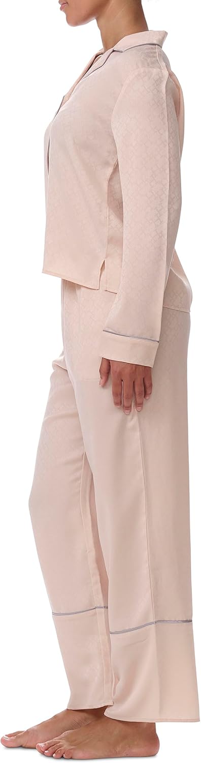 Tommy Hilfiger womens Notch Top & Long Pant 2 Piece Pajama Set - Image 3