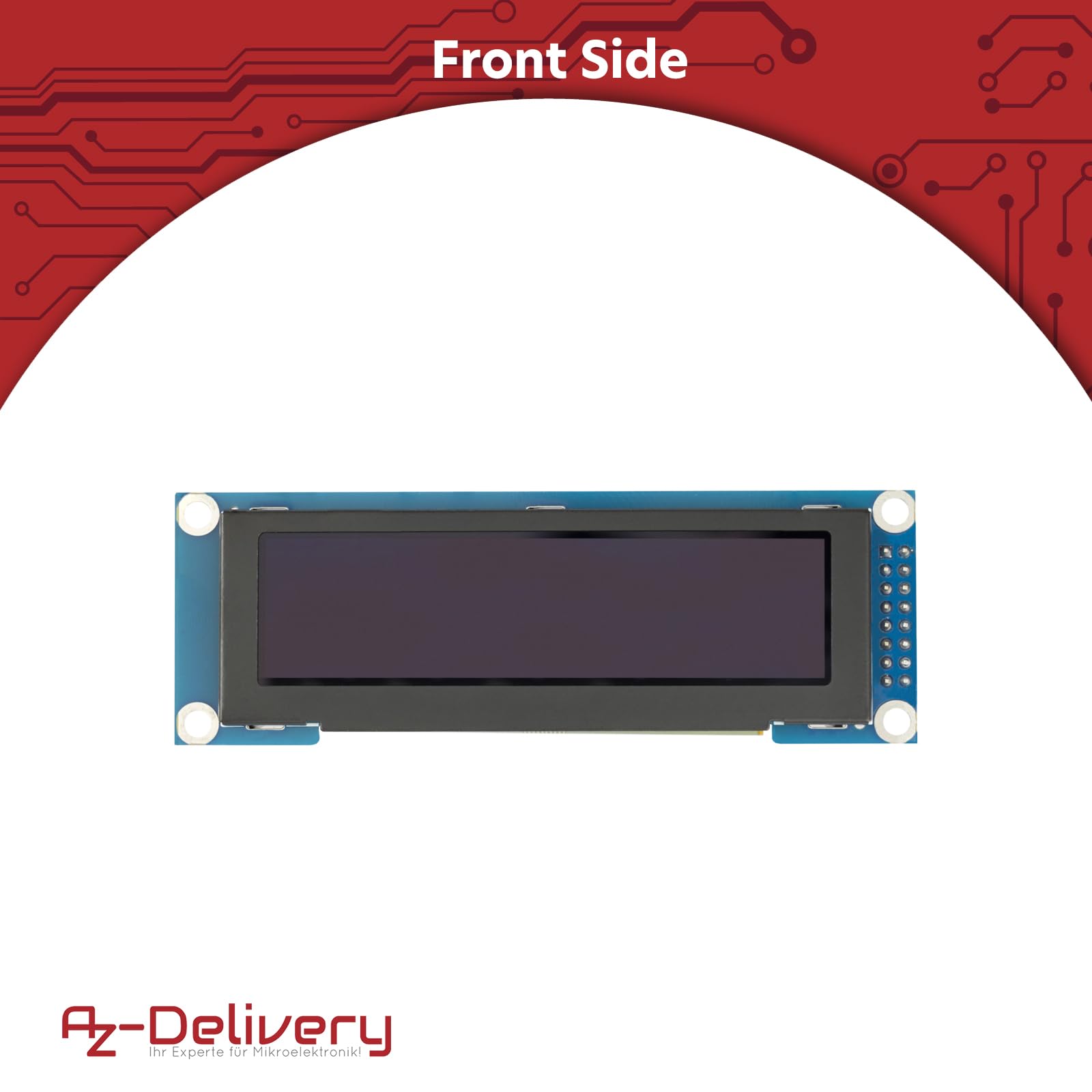 AZDelivery Wyświetlacz OLED 3,12" 256 x 64 z kontrolerem SSD1322, obsługa SPI, kompatybilny z ESP32S3, Arduino Giga i SSH1106, niebieski