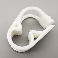 Vista 15 de Abrazadera de tubo de plástico PBT de 284.0 °F resistente al calor, clip de tubo ajustable, abrazadera de manguera de control de flujo industrial