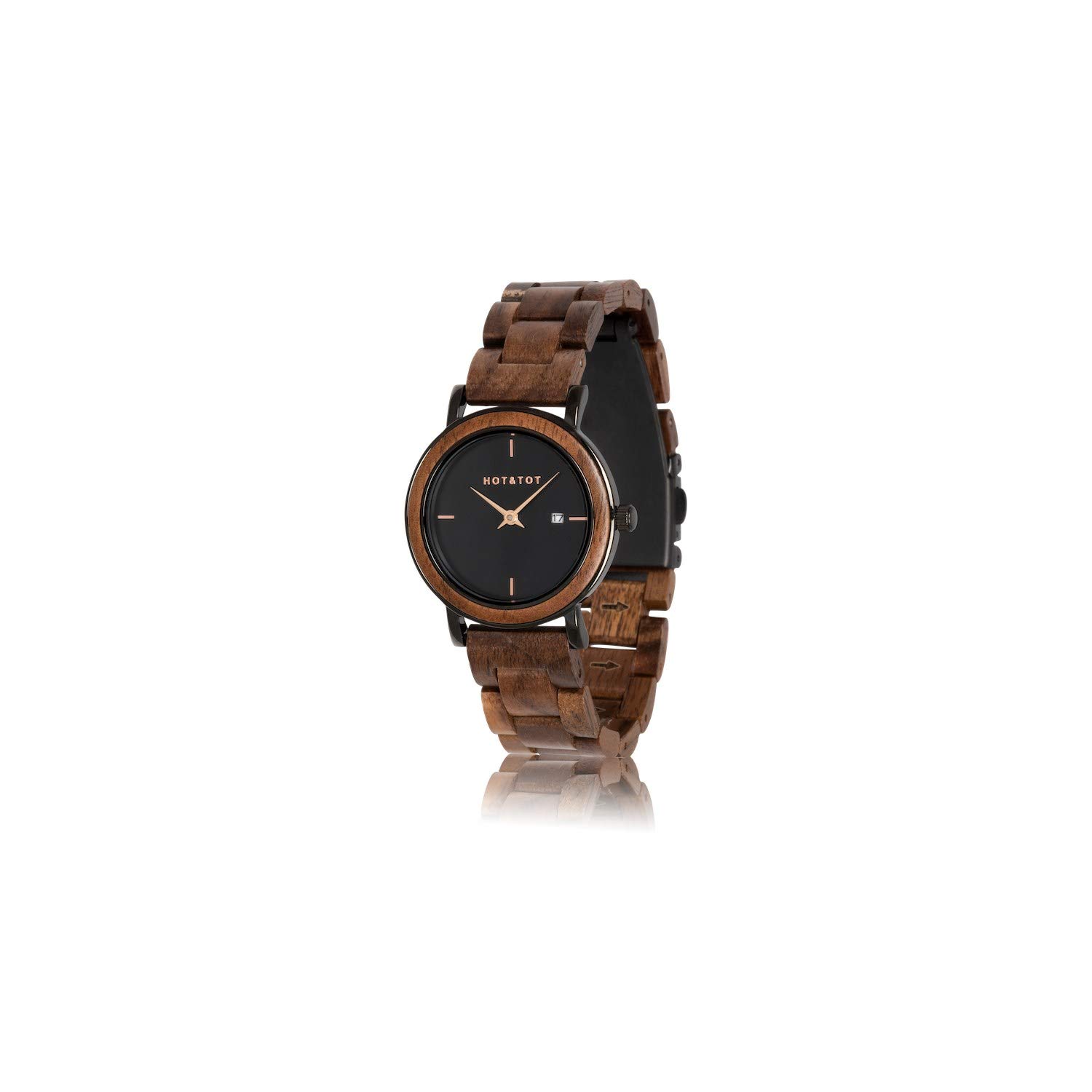 NEW HOT&TOT women\'s nyx sustainable wood watch in brown Houten Horloge Dames Hot Tot Horloge Wholesale SOFIA Wood  main image 3