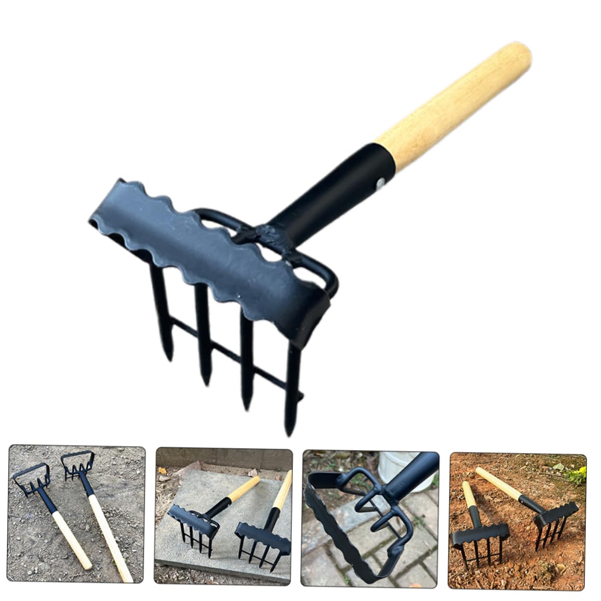 Herramientas De Jardinería De Rastrillo y Azada Rastrillo para Césped para Esparcir Tierra para Limpieza Jardinería