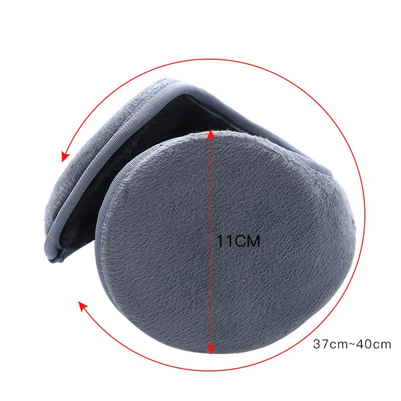 RR DESIGN Black Head-wear Faux Fur Ear Muffs/Ear Warmers - Behind The Head Style Winter Earmuffs for Men & Women, Pack of 2 2