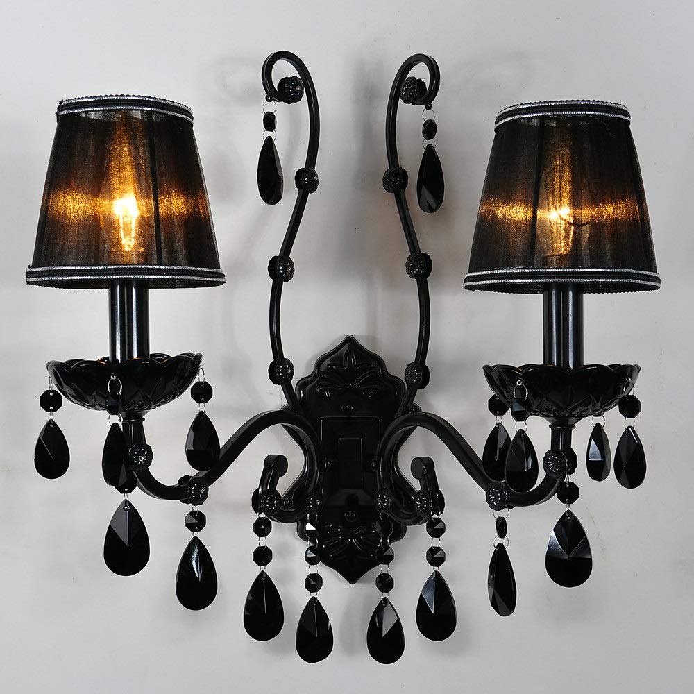 Applique murale en cristal luxe et métal doré pour salon élégant