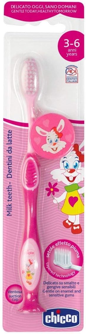 Chicco Kids Toothbrush ( 36 Years) Pack Of 3 Pink