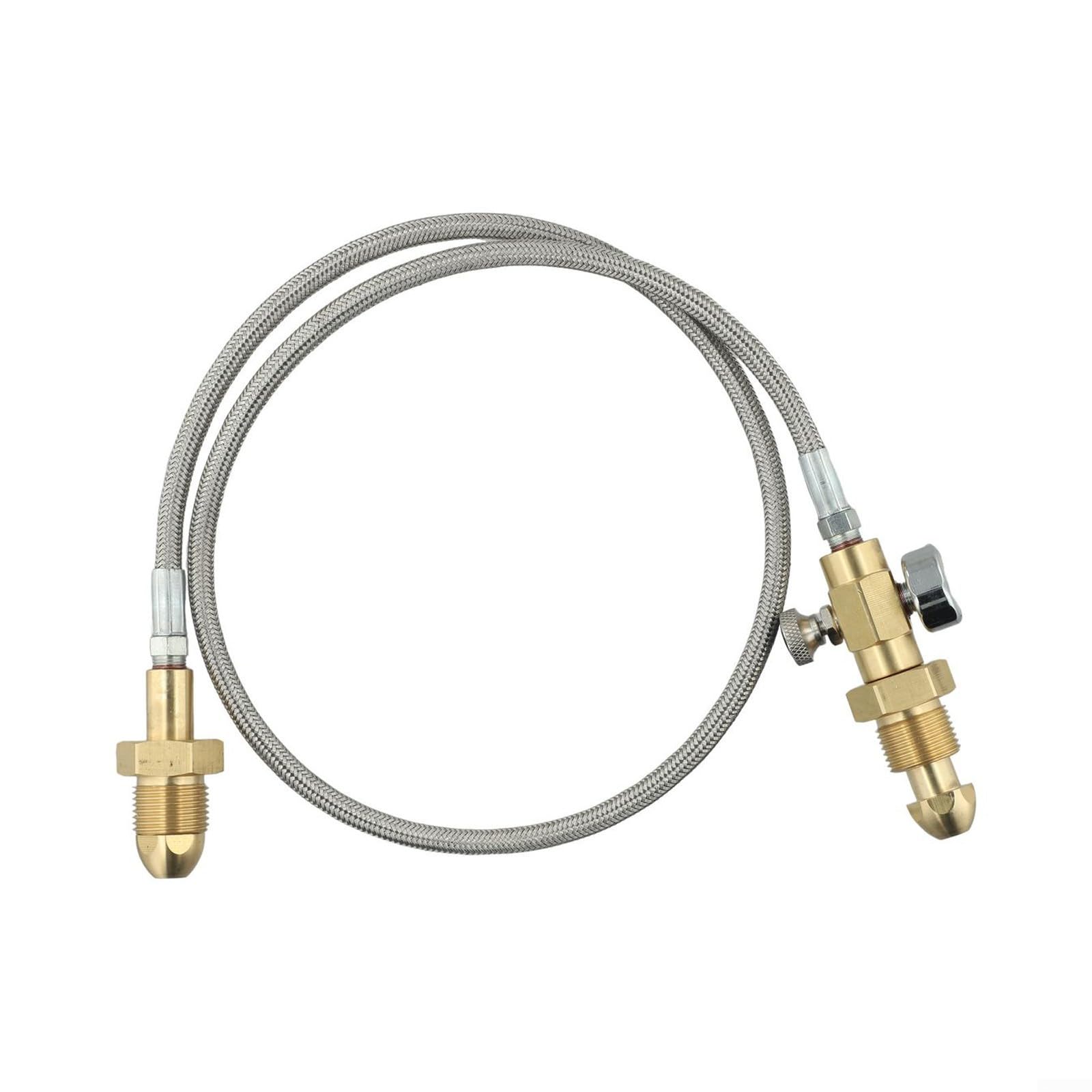 G 5/8" RH Argon Cilindro Adattatore Tubo di Ricarica BS 341 No. 3 Standard 90cm Acciaio Inox Trasferimento ad alta pressione 2000 PSI