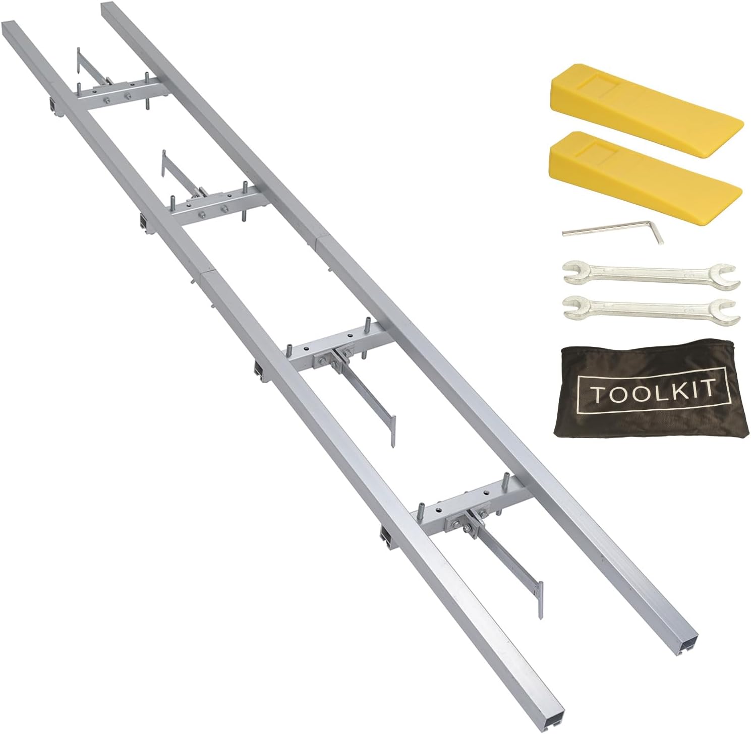 9 FT Rail Mill Guide System 3 Pairs of Aluminum Profiles with 4 Nail Components